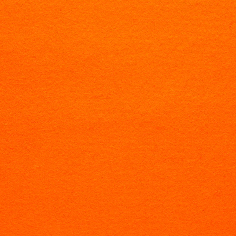 Detailaufnahme von orangem Designfilz mit sichtbarer Oberflächenstruktur