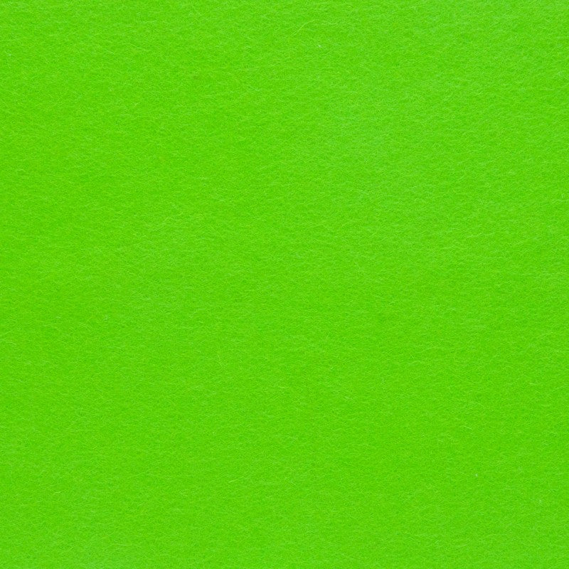 Detailaufnahme von limonengrünem Designfilz mit sichtbarer Oberflächenstruktur