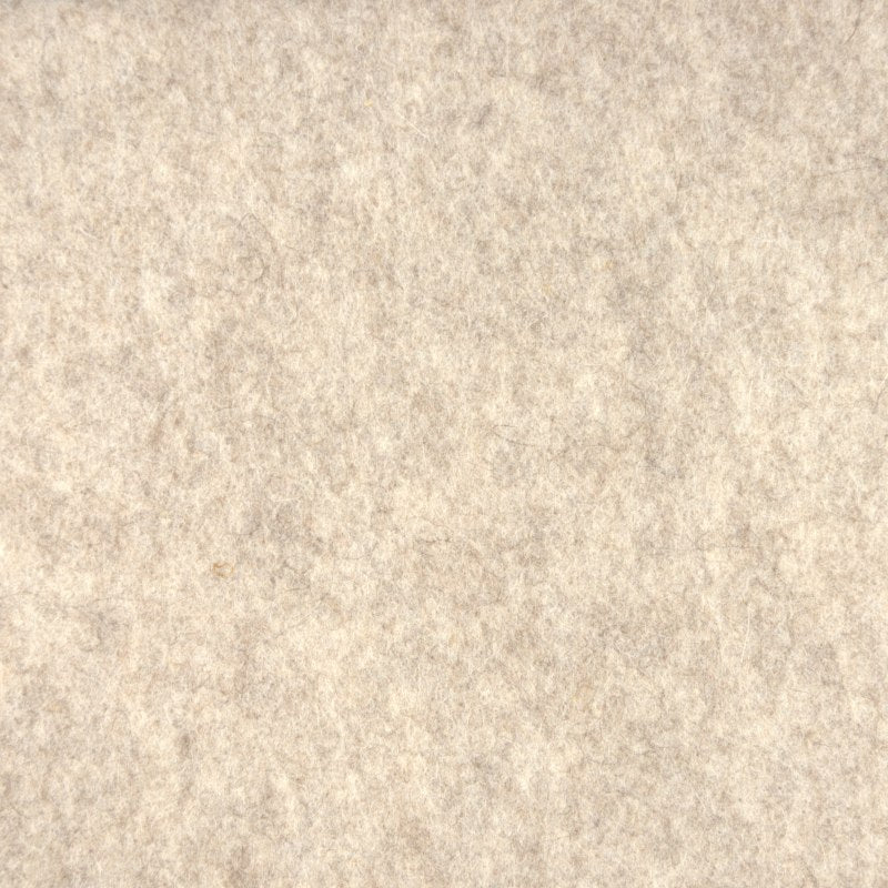 Detailaufnahme von beige meliertem Designfilz mit sichtbarer Oberflächenstruktur