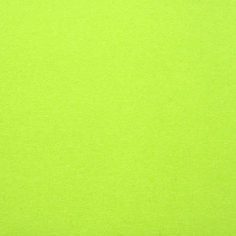 Detailaufnahme von limonengrünem Designfilz mit sichtbarer Oberflächenstruktur